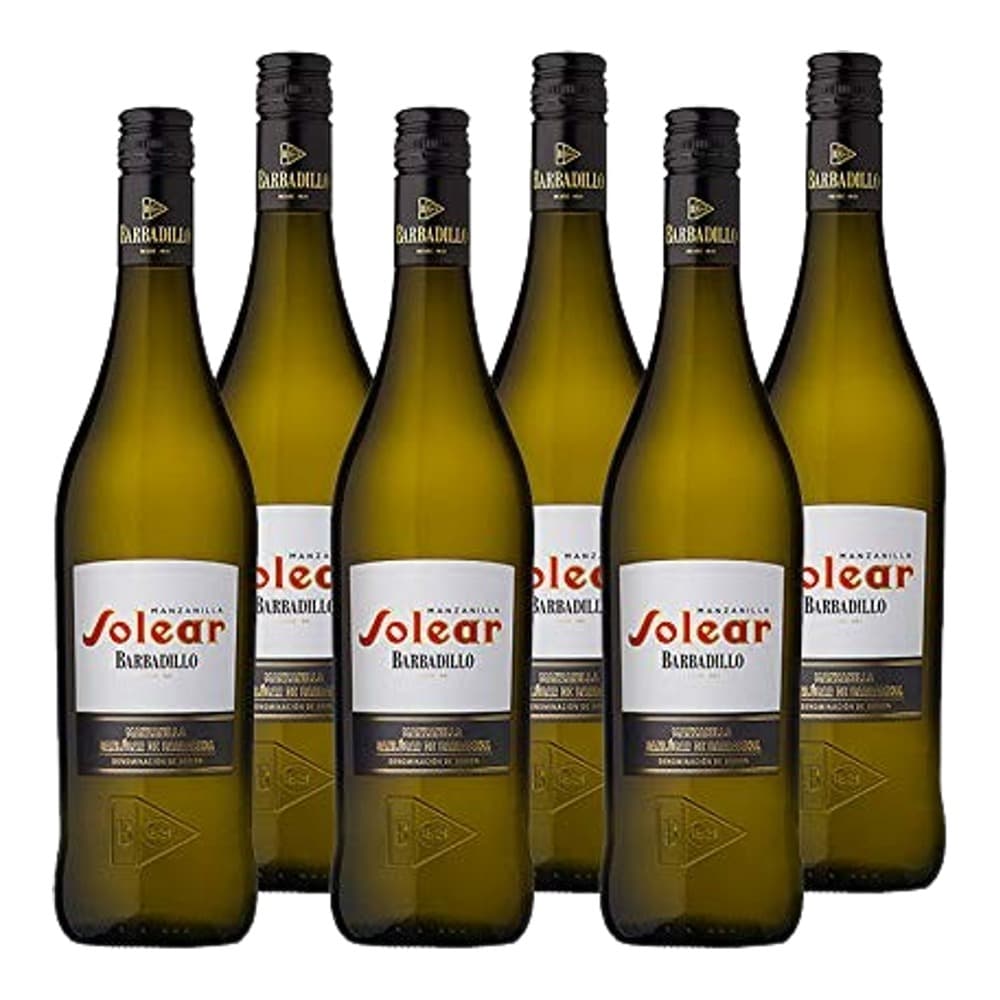 Six bottles of Voleár Barbarillo white wine arranged in two rows against a white background.