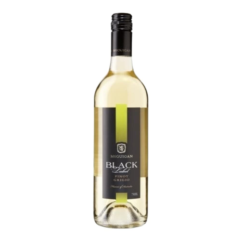 A bottle of Coquilcan Black white wine with a black and green label on a plain white background
